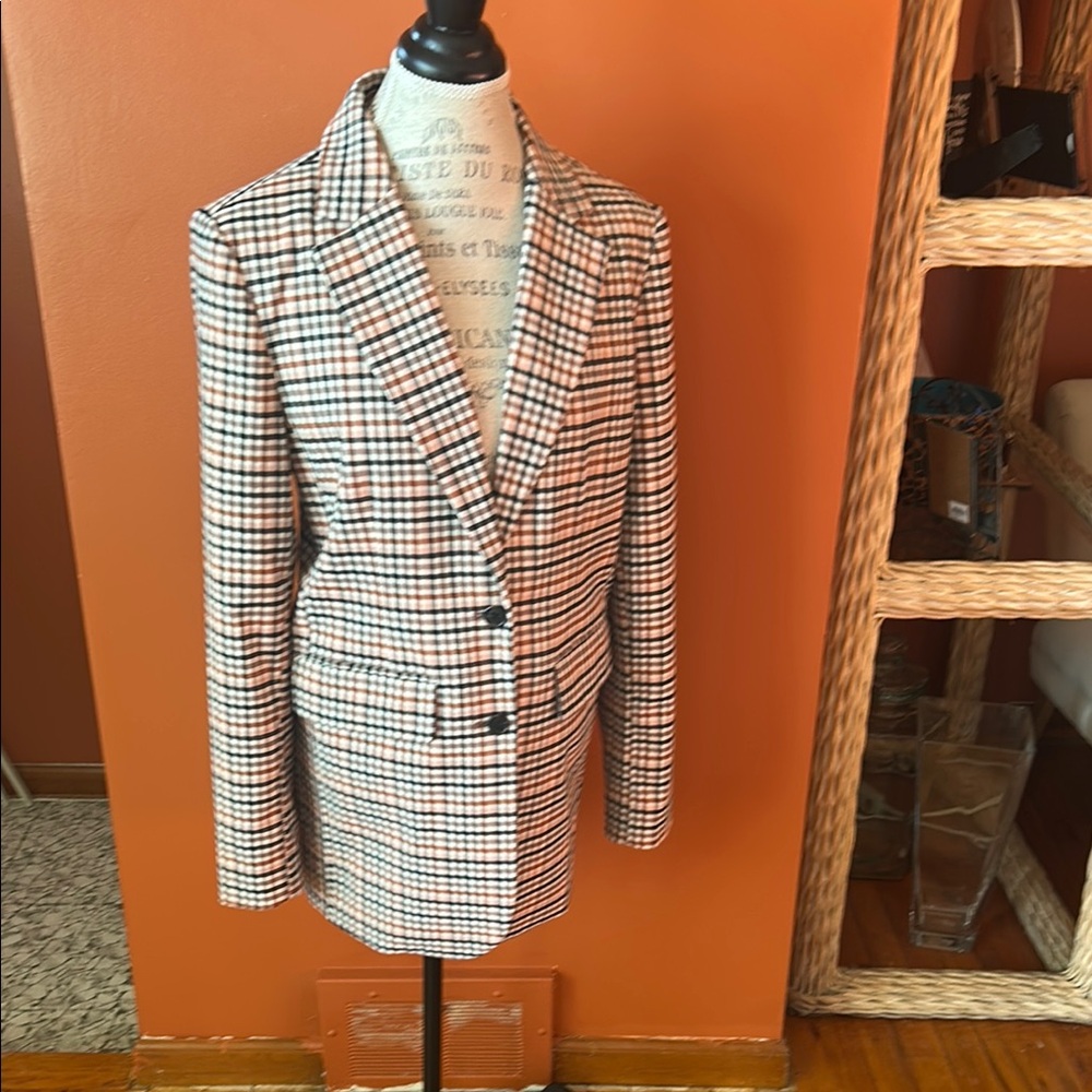 Plaid Women's Blazer Coat